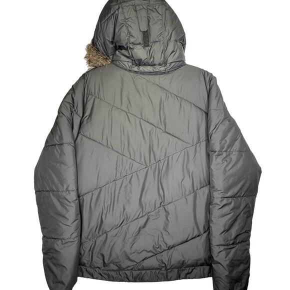 Columbia Snow Eclipse Puffer Jacket Women Sz XL Long Black Faux Fur Hood Parka - Picture 3 of 7